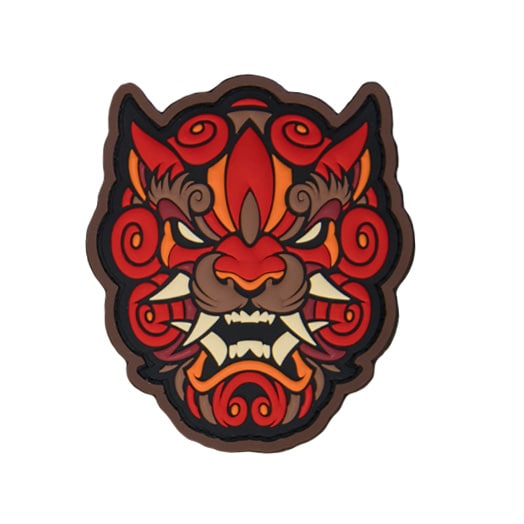 Mil-Spec Monkey Foo Dog Head 1  - Aufnäher - Rot