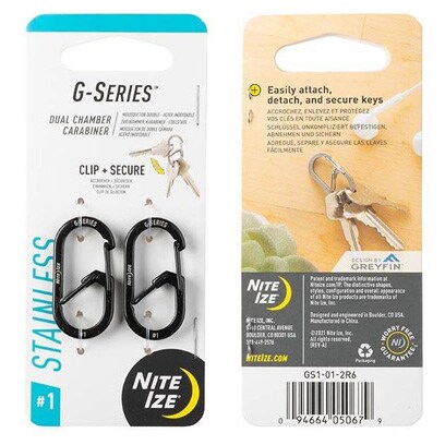 Nite Ize - G-Series 1 - Karabinerhaken - 2 Stk. - Black