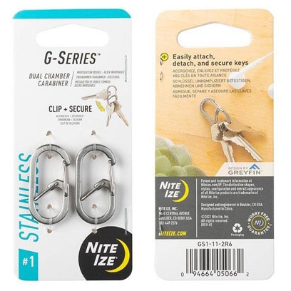 Nite Ize - G-Series 1 - Karabinerhaken - 2 Stk. - Silver