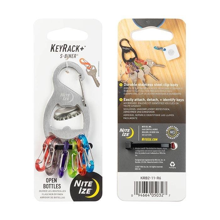 Nite Ize - KeyRack+ S-Biner Silver - Schlüsselanhänger KRB2-11-R6