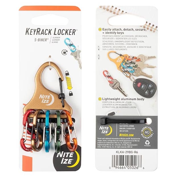 Nite Ize - KeyRack Locker S-Biner - Schlüsselanhänger - Alu