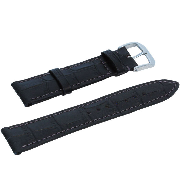 Zeppelin - Leder-Uhrenarmband - 18 mm - Schwarz