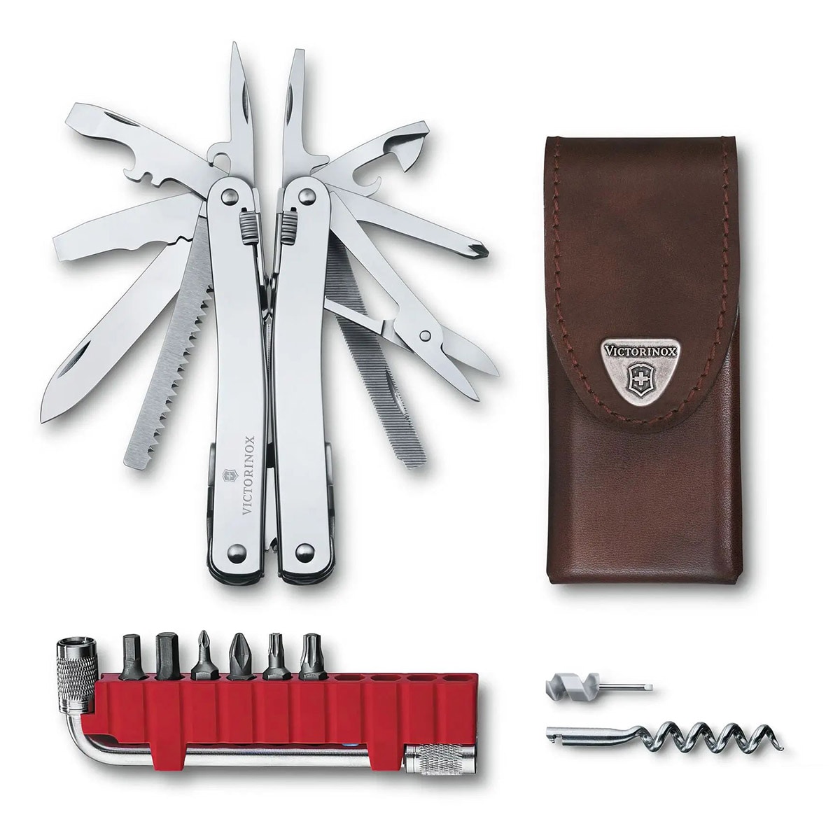 Victorinox Swisstool Spirit X Plus - Multitool mit Lederetui