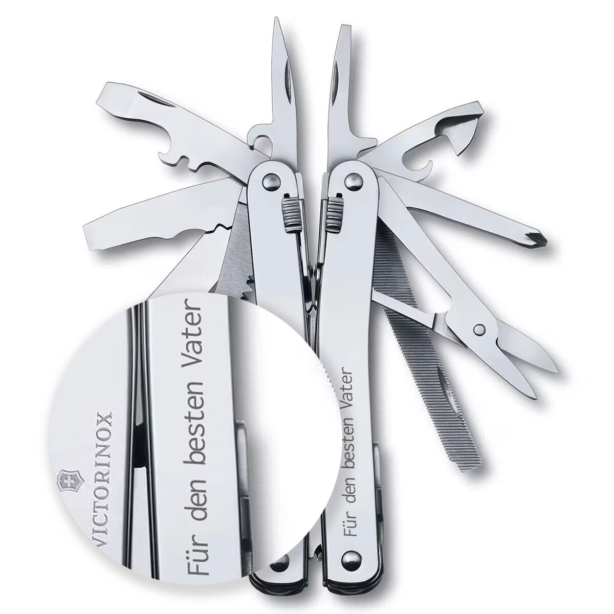 Victorinox Swisstool Spirit X Plus - Multitool mit Lederetui