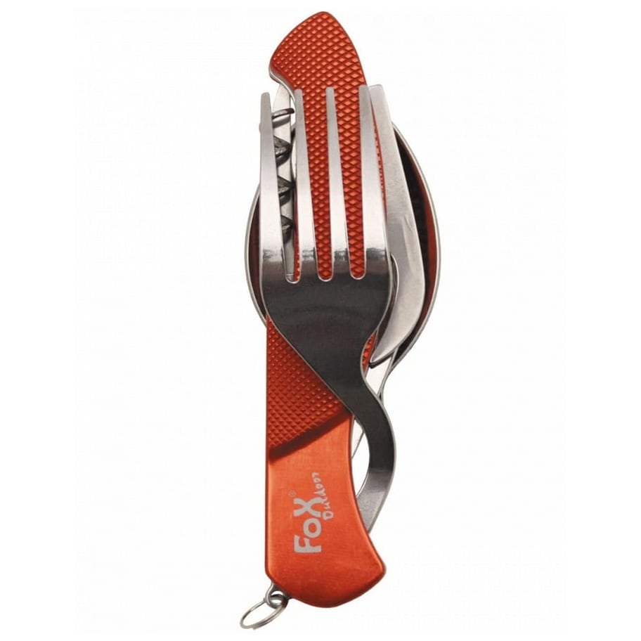 MFH - Fox Outdoor 6 in 1 Red - Campingbesteck