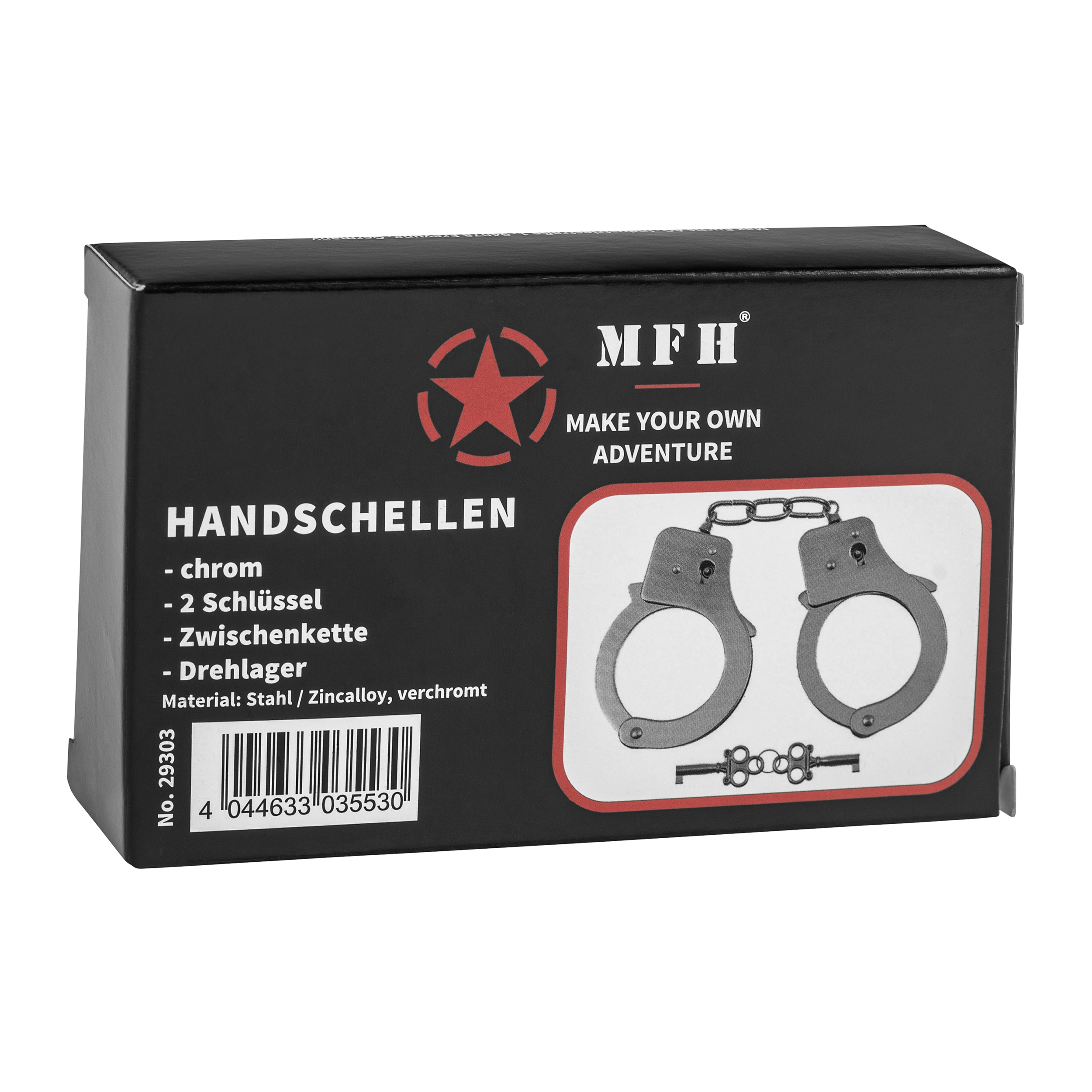 MFH - Handschellen mit Kette - Silver