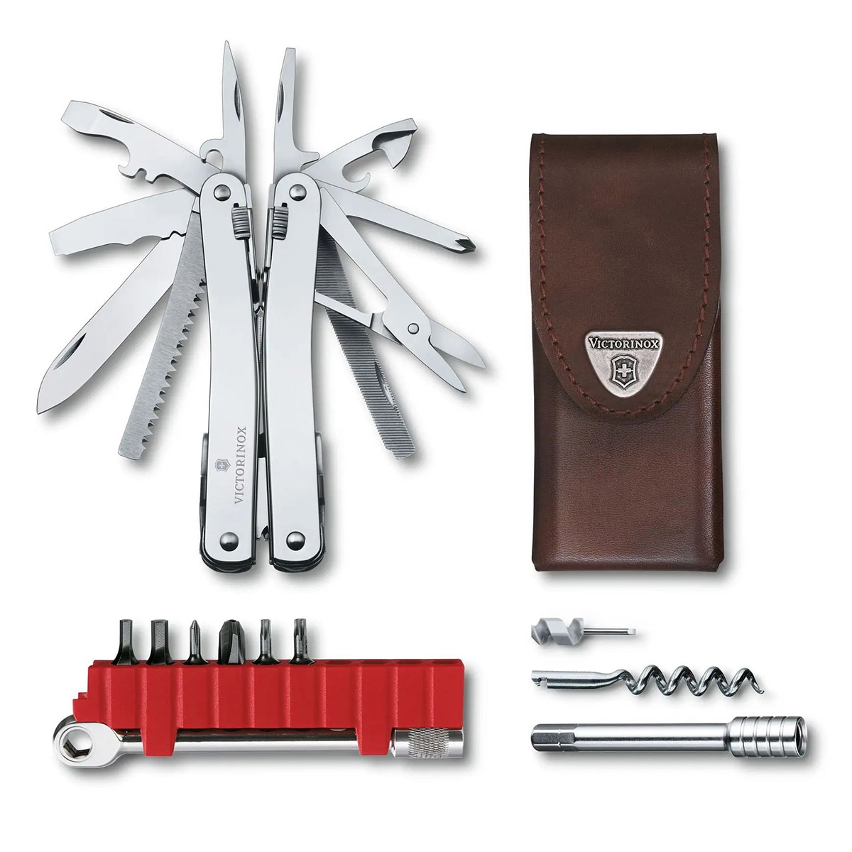 Victorinox SwissTool Spirit X Plus Ratchet - Multitool - Lederetui