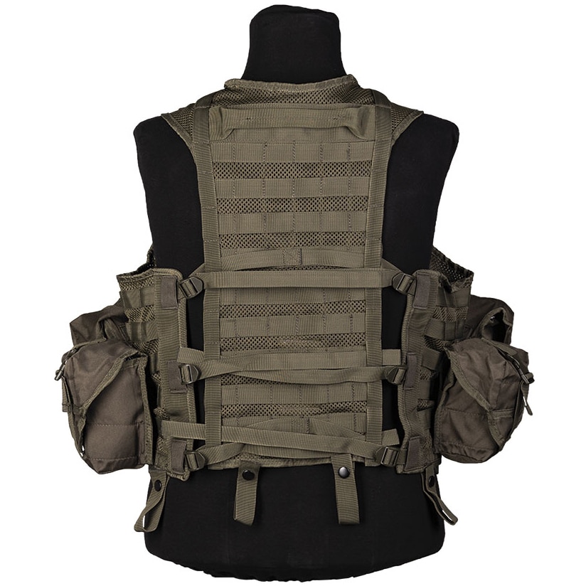 Mil-Tec 8 Pockets Tactical Vest Modular System - Taktische Weste - Olive