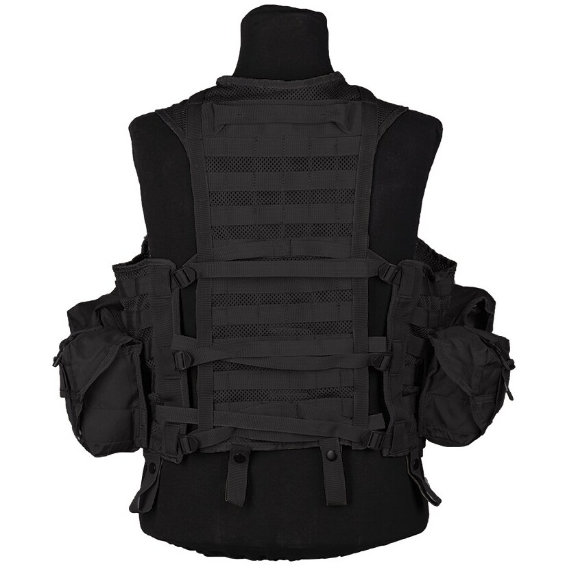 Mil-Tec - 8 Pockets Tactical Vest Modular System - Taktische Weste - Black