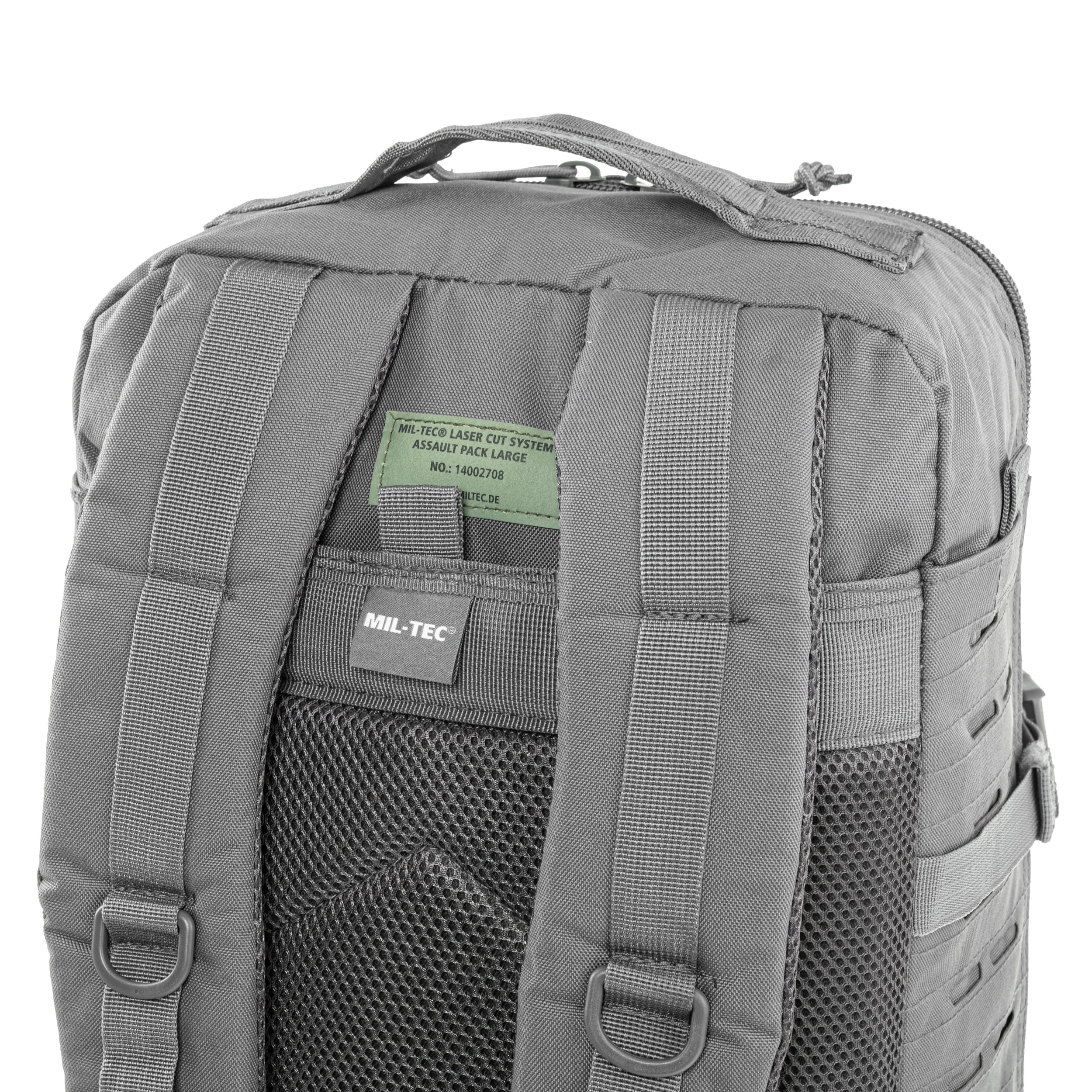 Mil-Tec Large Assault Pack Laser Cut - Rucksack 36 l - Urban Grey