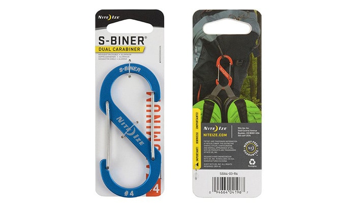 Nite Ize - S-Biner Aluminium Dual Carabiner 4 - Karabinerhaken SBA4-03-R6 - Blue