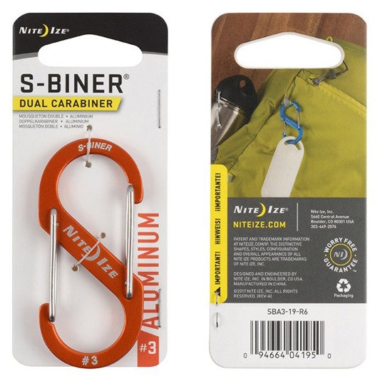 Nite Ize - S-Biner Aluminium Dual Carabiner 3 - Karabinerhaken - Orange