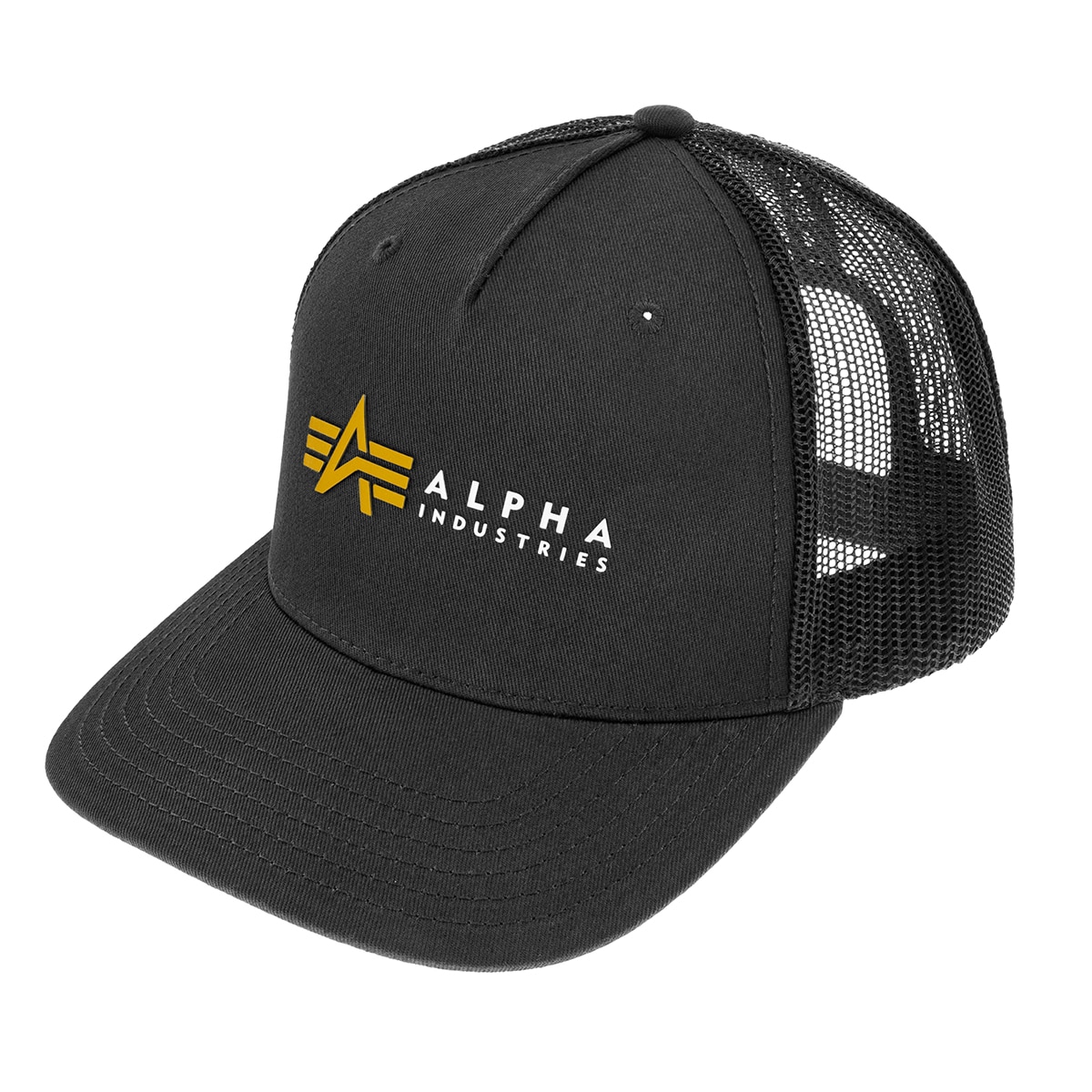 Alpha Industries - Label Trucker Cap - Basecap - Black