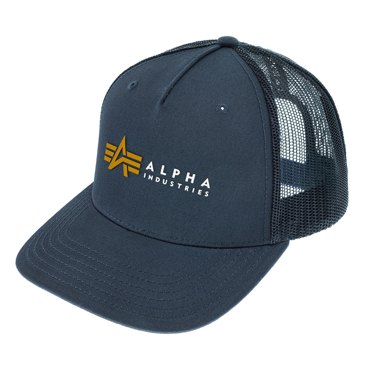 Alpha Industries - Label Trucker Cap - Basecap - Rep Blue