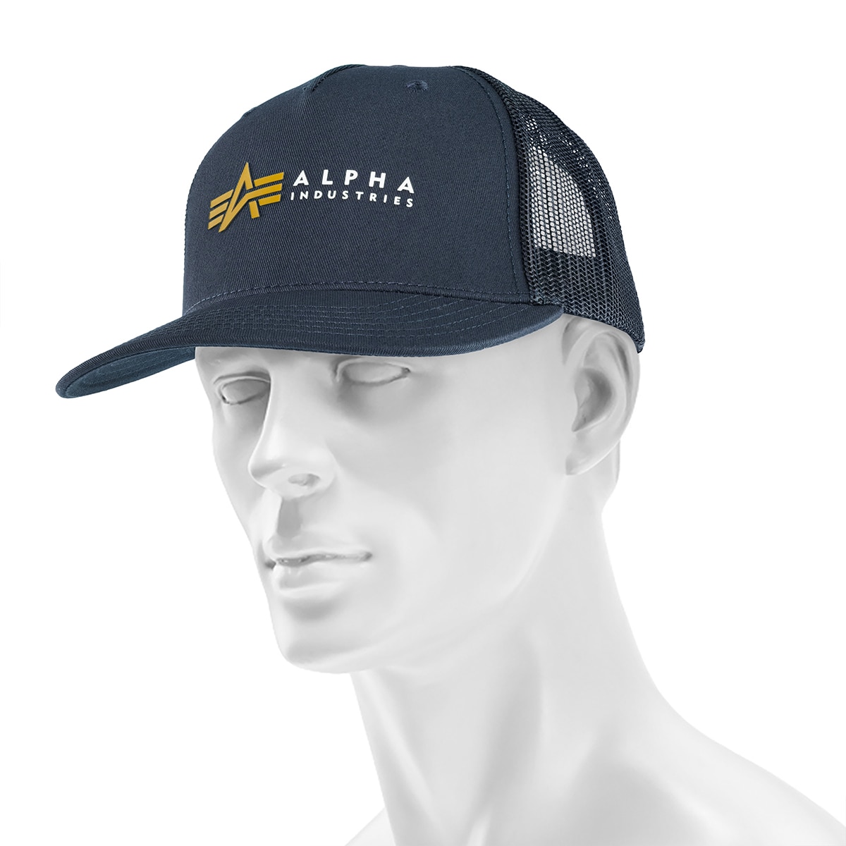 Alpha Industries - Label Trucker Cap - Basecap - Rep Blue