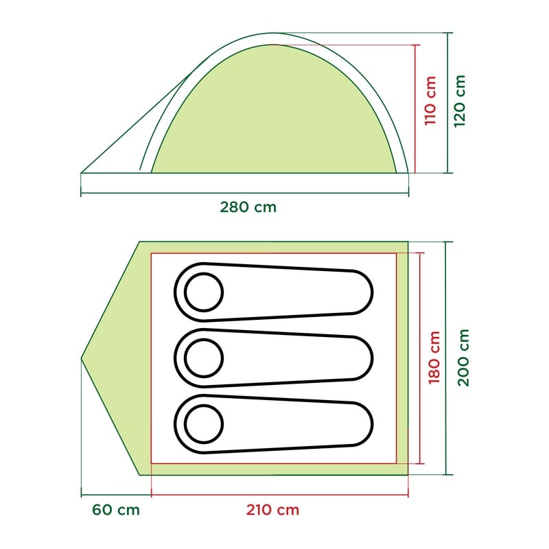 Coleman - Darwin 3 - 3-Personen Zelt - Grey