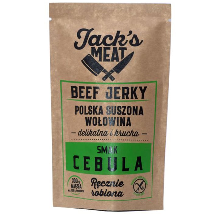 Jack's Meat - Beef Jerky - Getrocknetes Rindfleisch mit Zwiebelgeschmack - 30 g