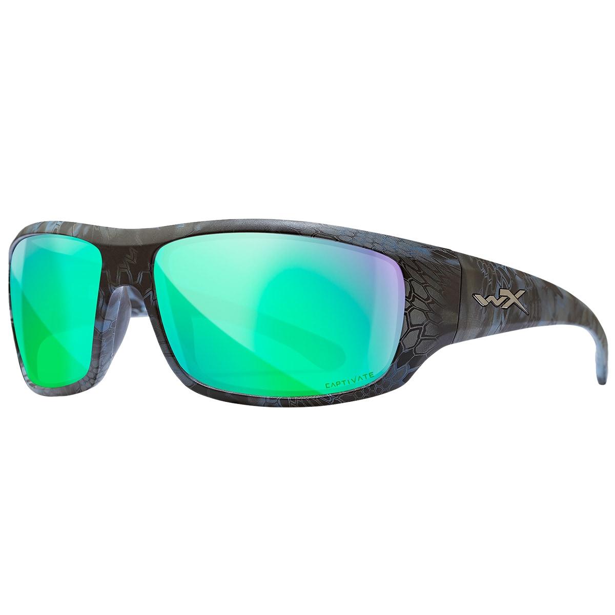 Wiley X - Omega Taktische Brille - Captivate Polarized Green Mirror/Kryptek Neptune