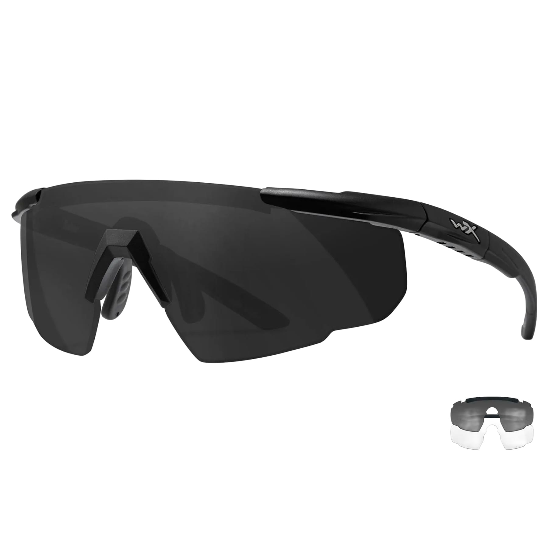 Wiley X - Saber Advanced Set 2in1 - Taktische Brille - Grey/Clear/Matte Black