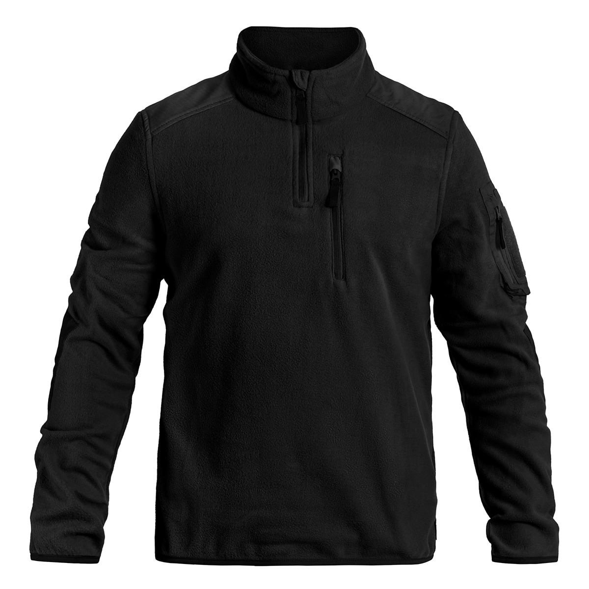 Brandit - Fleece Troyer Ripstop - Fleecejacke - Black