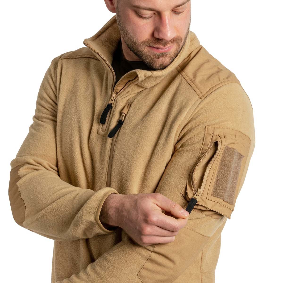 Brandit - Fleece Troyer Ripstop - Fleecejacke - Camel