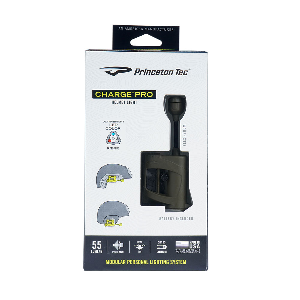 Princeton Tec - Charge Pro -  Helmlampe 55 Lumen - Olive Drab 