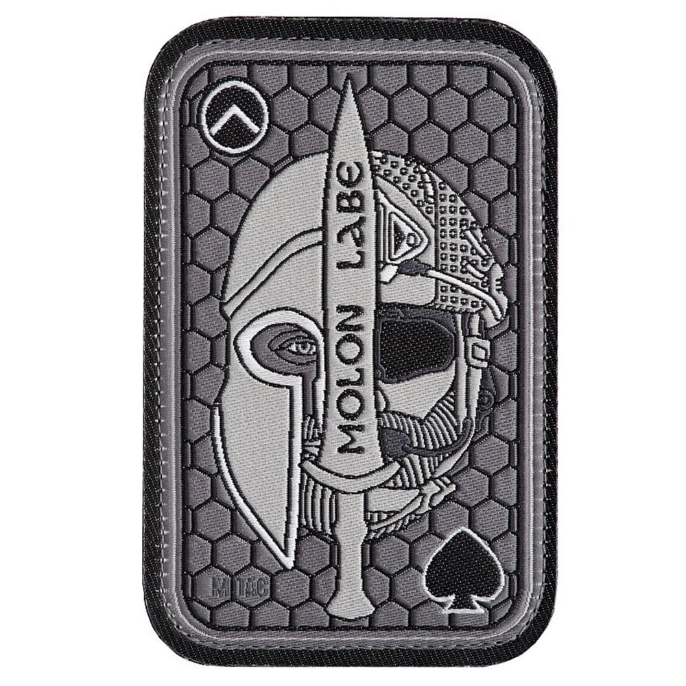 M-Tac - Molon Labe Ace - Aufnäher - Grey