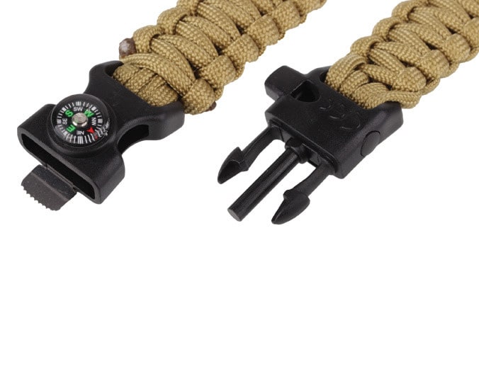 Paracord - Armband mit Kompass - 8'' - Coyote