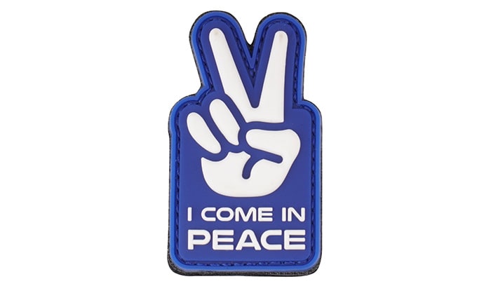 101 Inc. - I come in peace - 3D-Aufnäher - blau