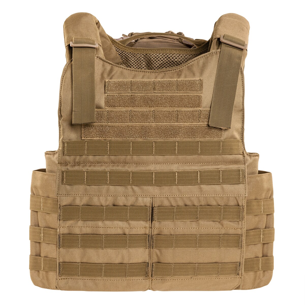 Voodoo Tactical - Hayden Plate Carrier - Taktische Weste mit Trinkblasentasche - Coyote