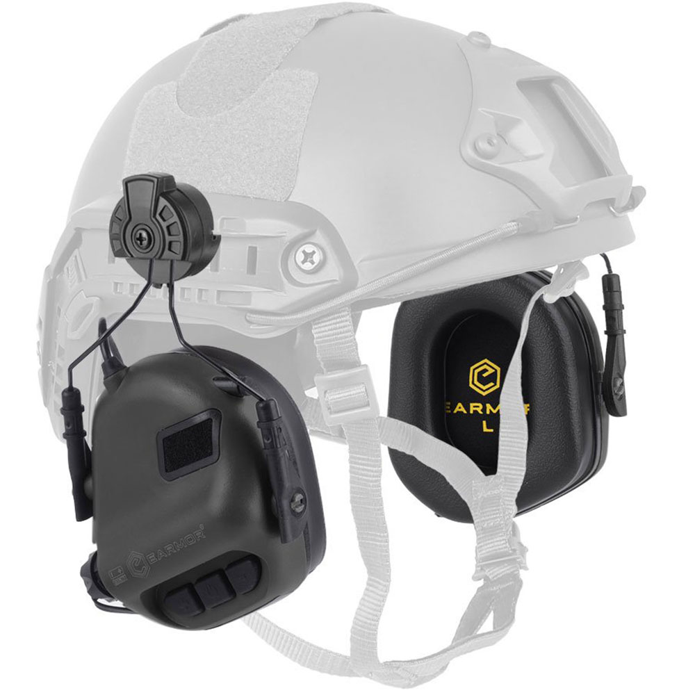 Earmor - M31H - Aktiver Gehörschutz für FAST MT-Helme - Black