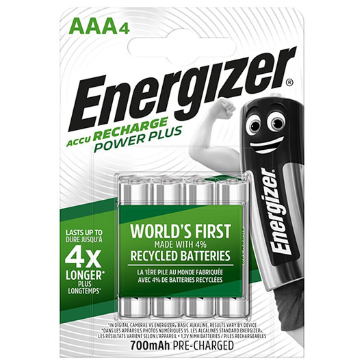 Energizer - Power Plus HR3/AAA - Batterie - 700 mAh - 4 Stk.