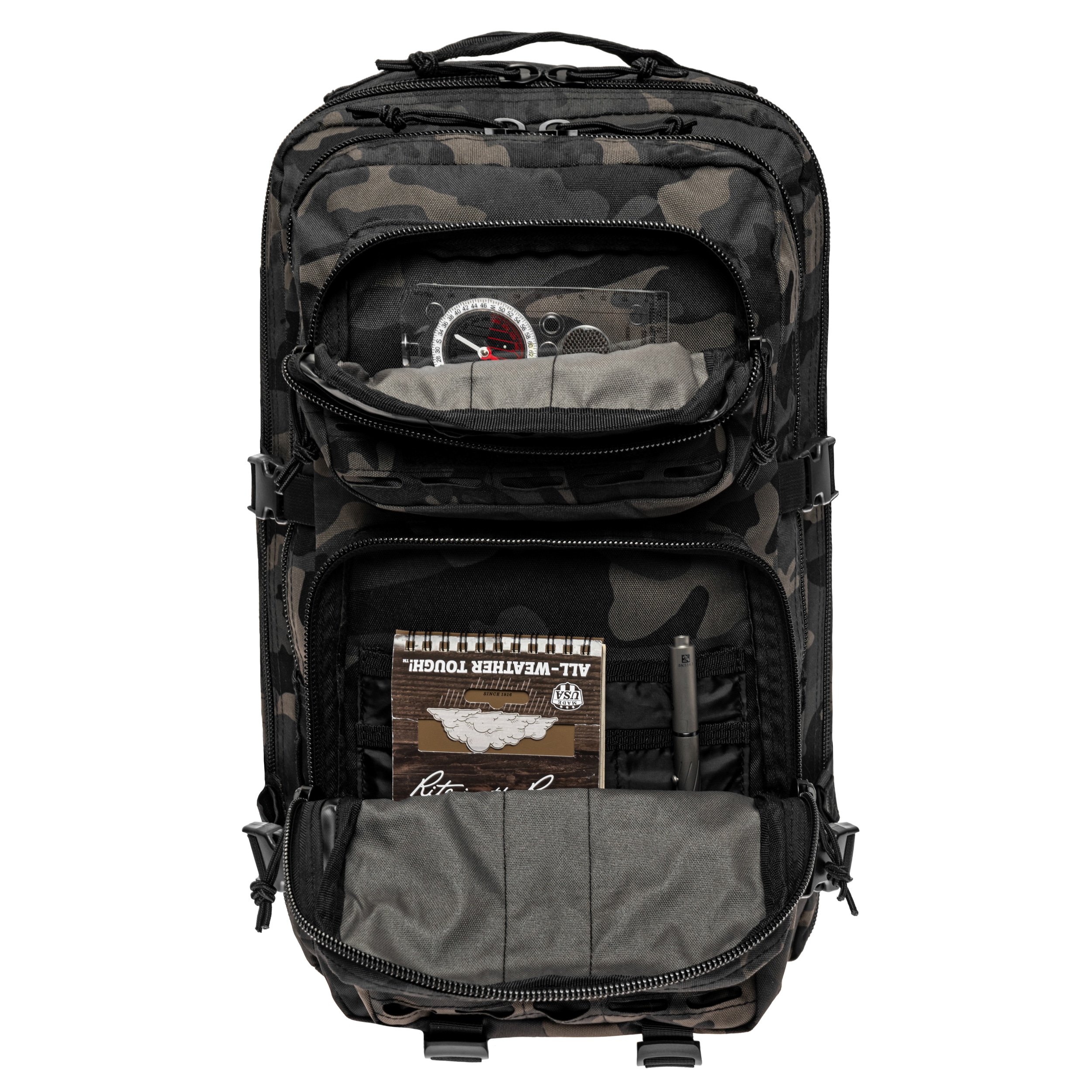 Mil-Tec - Assault Pack Laser Cut -  Taktischer Rucksack 36 l - Large - Dark Camo