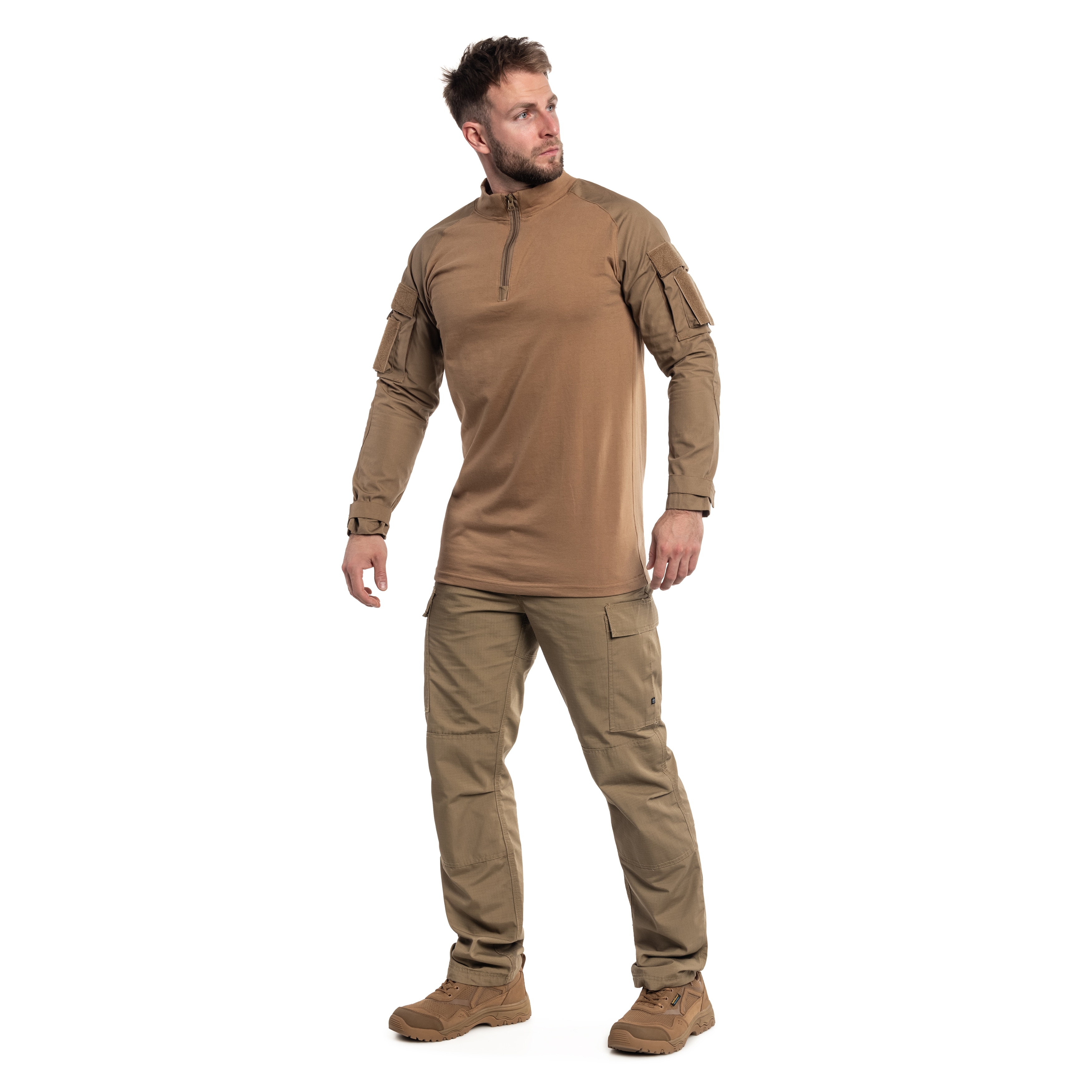 Voodoo Tactical - Combat Shirt - Taktisches Sweatshirt - Coyote