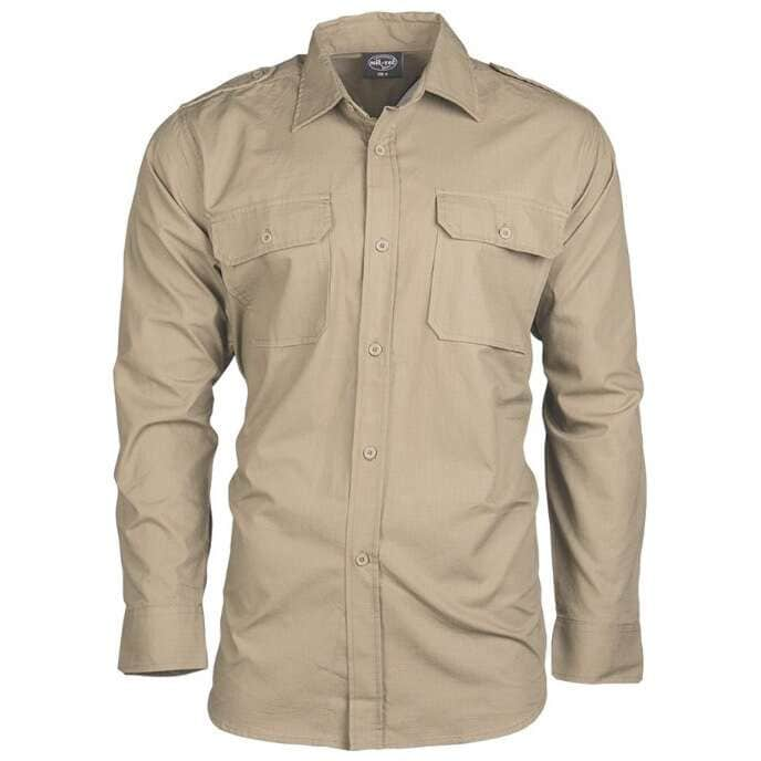 Mil-Tec - Tropical Ripstop - Taktisches Langarmhemd - Khaki