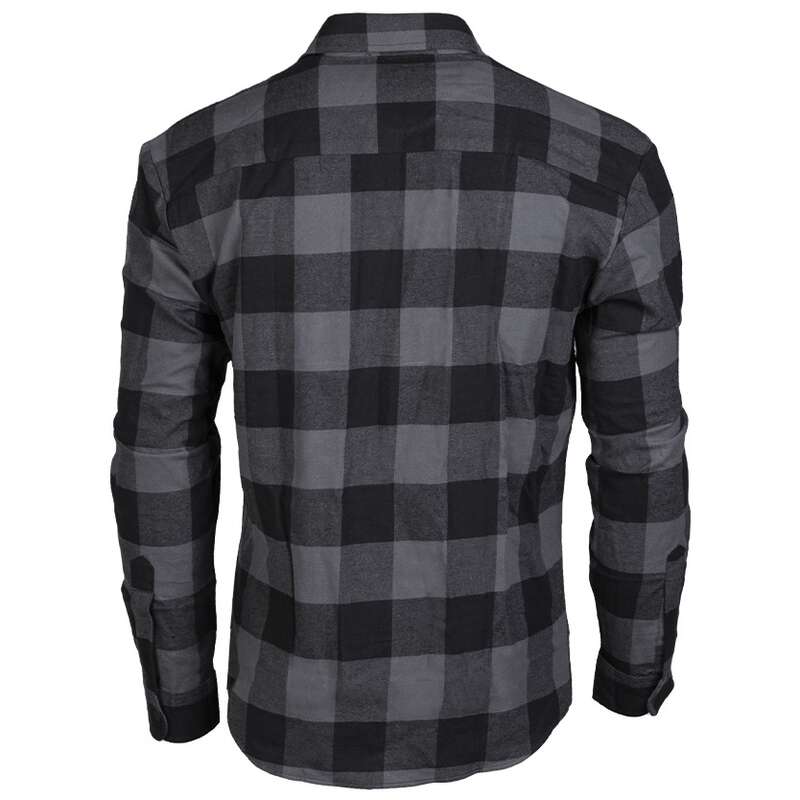 Mil-Tec - Flannel Shirt Light Longsleeve - Hemd - Black/Gray 