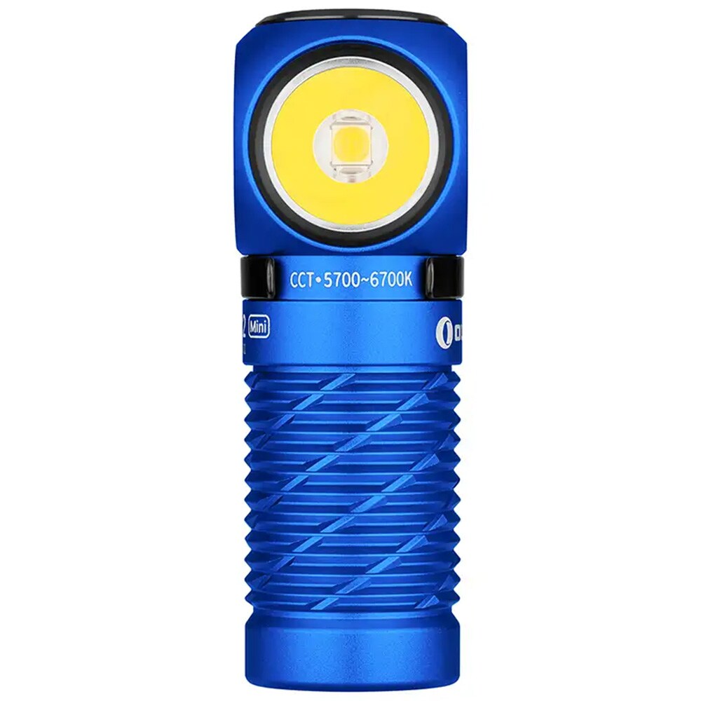 Olight - Perun 2 Mini Cool White - Kopf- und Winkeltaschenlampe mit Stirnband - Blue -1100 Lumen