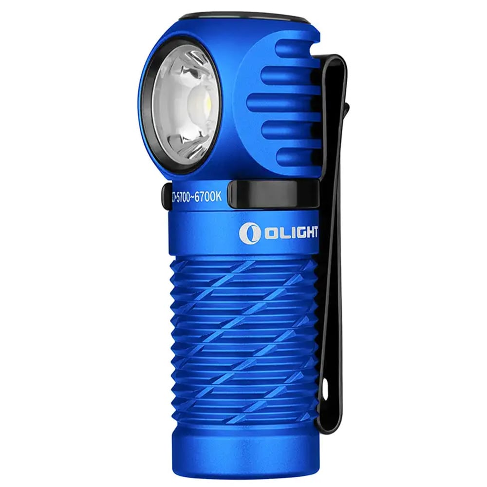 Olight - Perun 2 Mini Cool White - Kopf- und Winkeltaschenlampe mit Stirnband - Blue -1100 Lumen