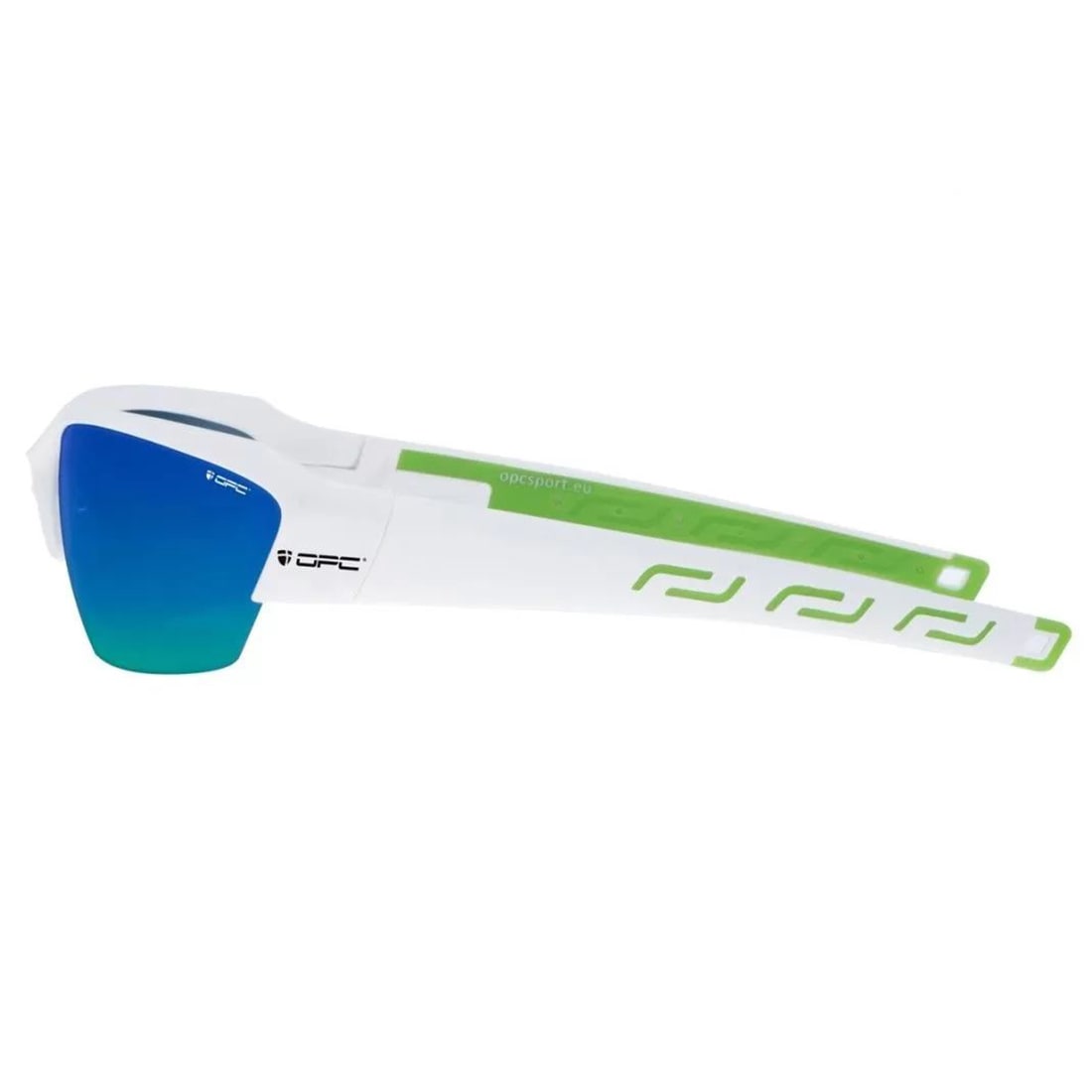 OPC - Extreme Stelvio - Polalisierte Sonnenbrille - White/Green Blue Revo