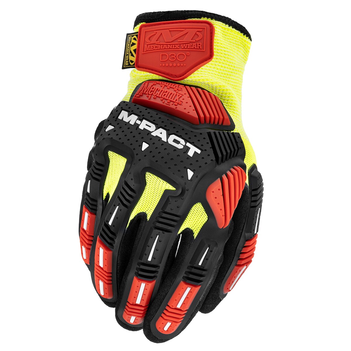 Mechanix Wear - M-Pact Hi-Viz CR3A3 - Taktische Handschuhe - Yellow/Red