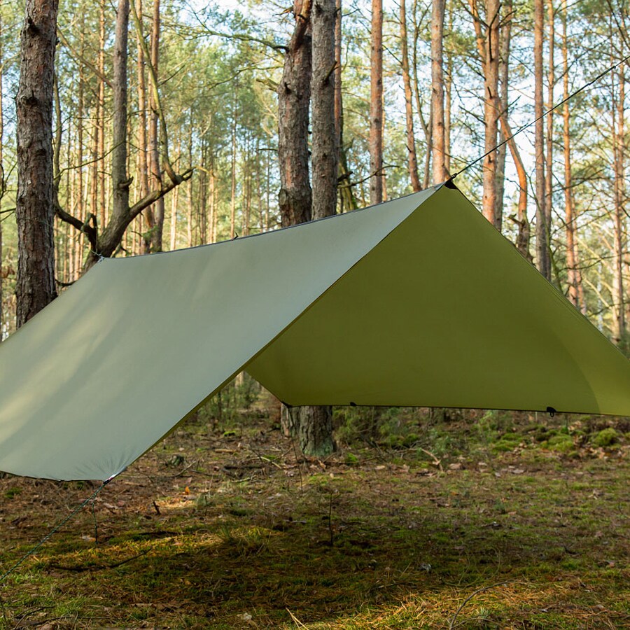 Lesovik - GROZA Ultralight Tarp - Zeltplane 3x3 - Crocodile Green - PL