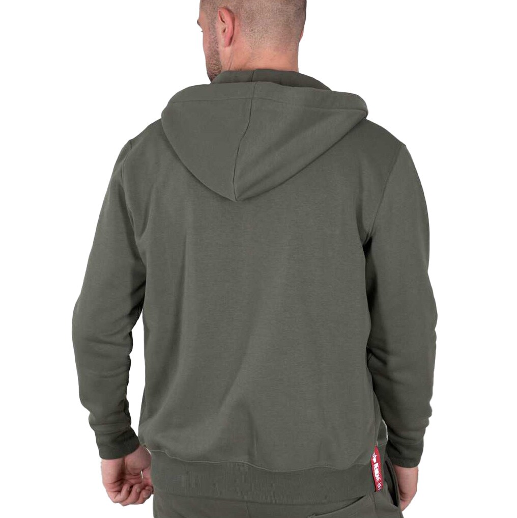 Alpha Industries - Basic Zip Hoody Small Logo - Sweatshirt - Dark Olive