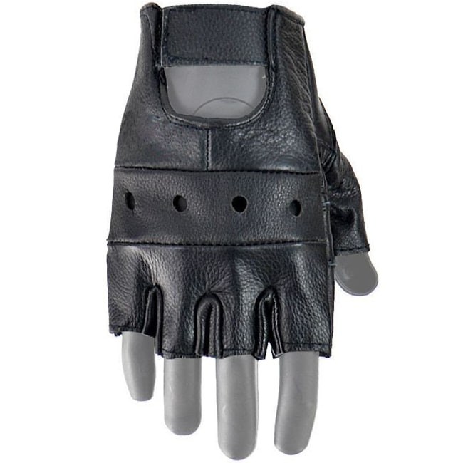 Mil-Tec - Biker Leather Fingerless - Handschuhe - Black