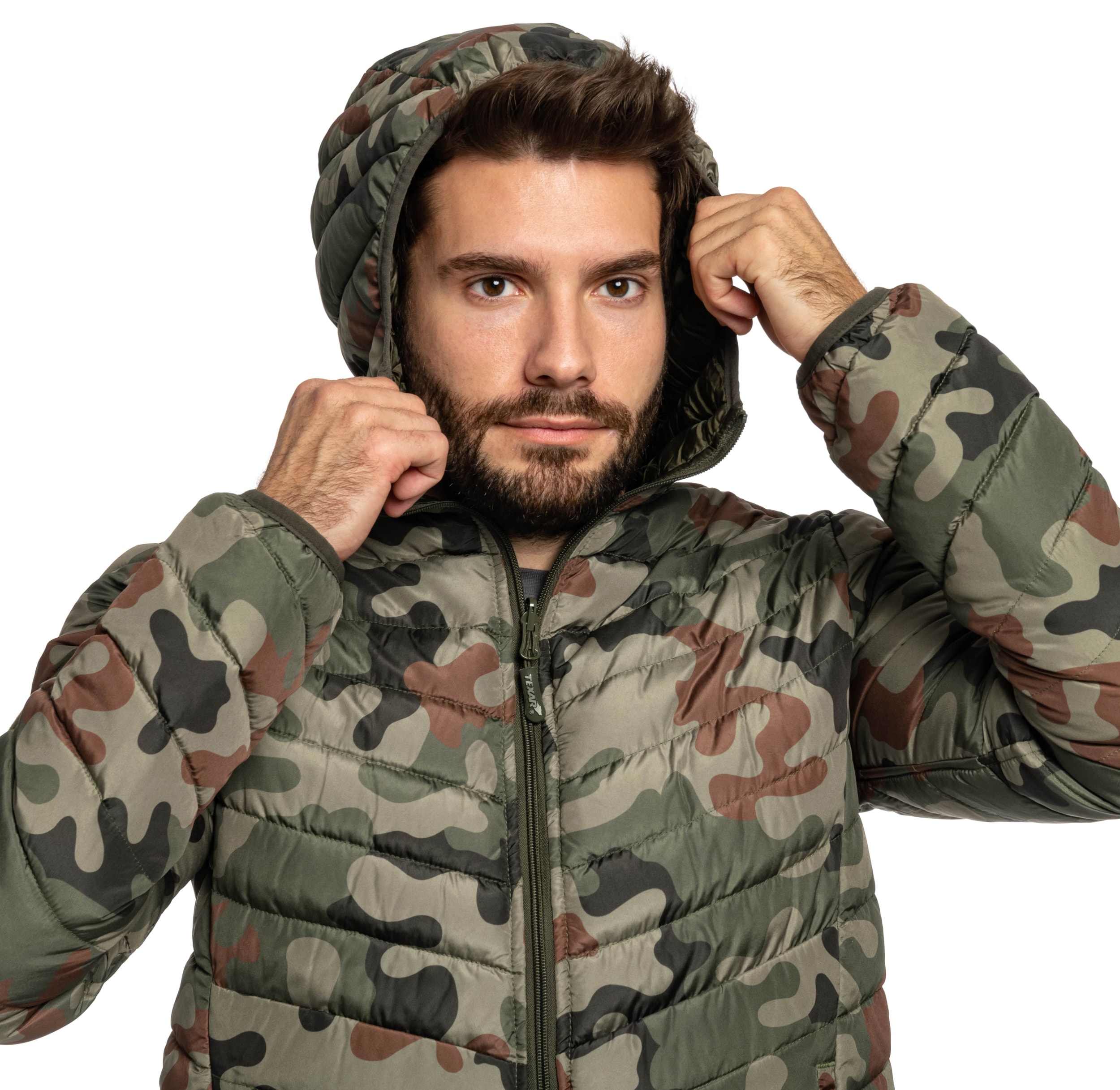 Texar - Reverse - Doppelseitige Daunenjacke - Olive/wz.93 Pantera PL Woodland