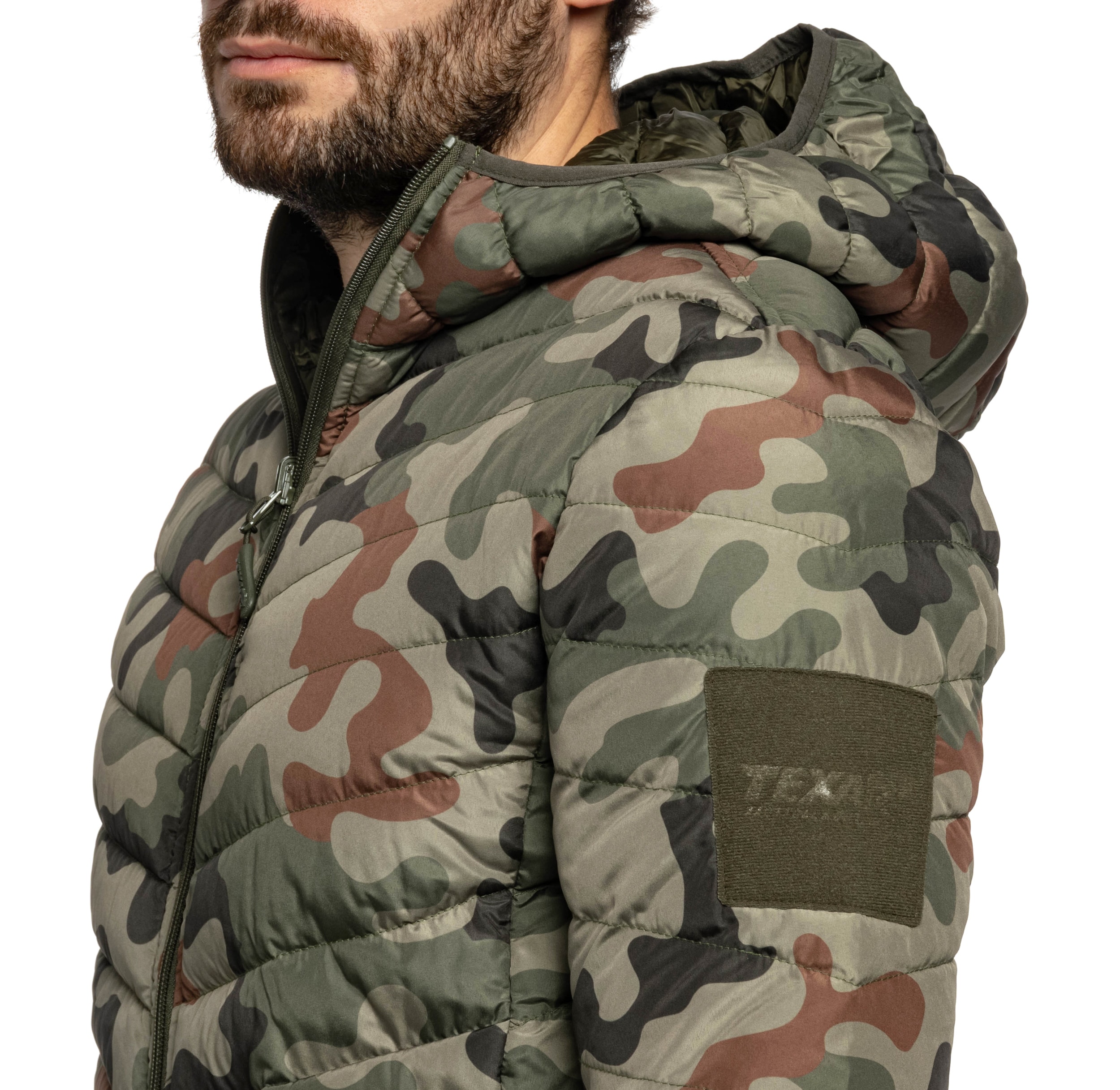 Texar - Reverse - Doppelseitige Daunenjacke - Olive/wz.93 Pantera PL Woodland