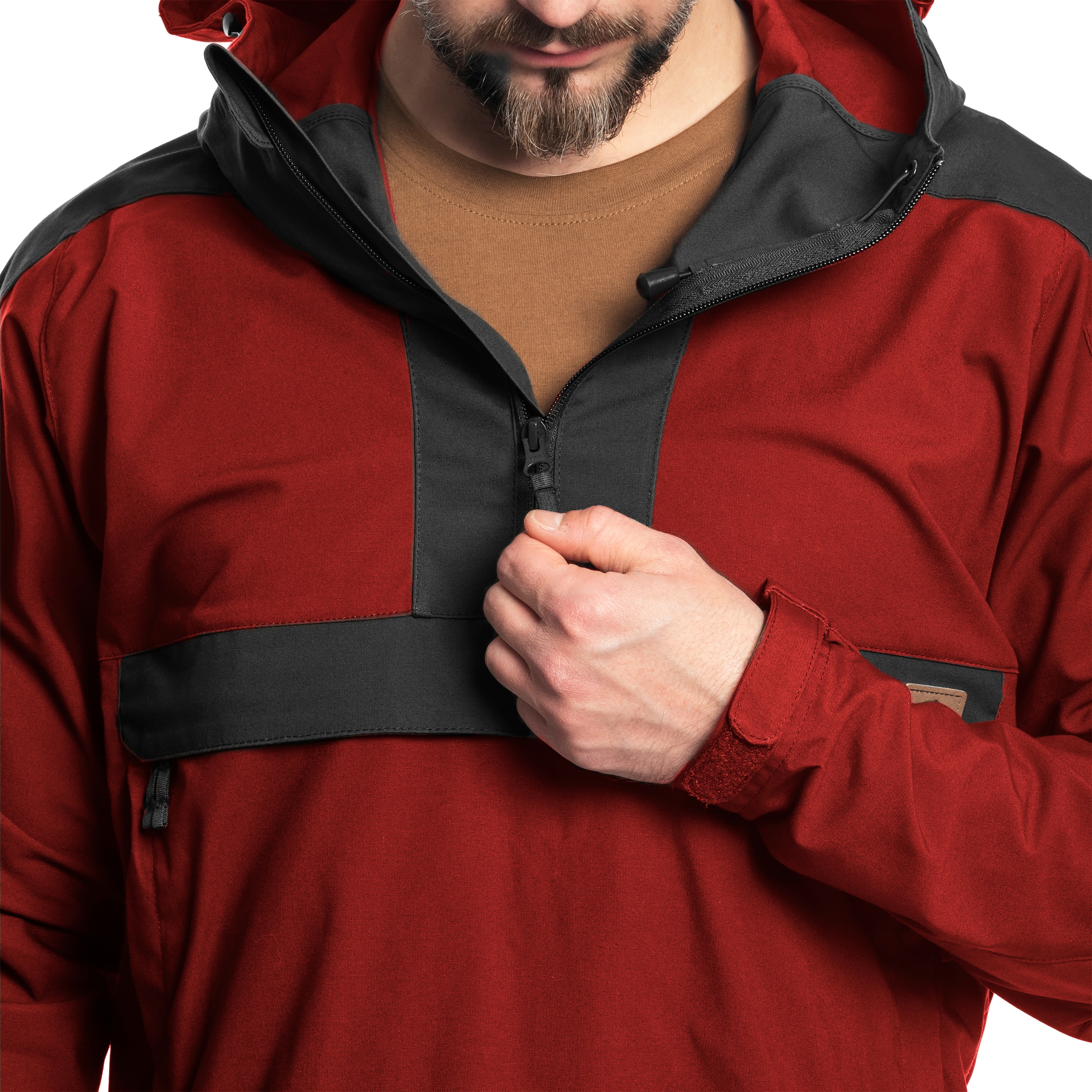 Helikon Woodsman Anorak - Schlupfjacke - Crimson Sky/Ash Grey