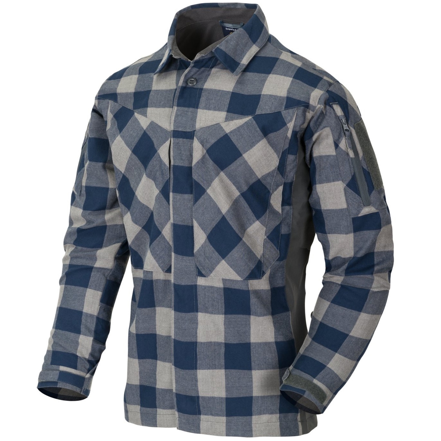 Helikon MBDU Flannel - Hemd Slate Blue Checkered