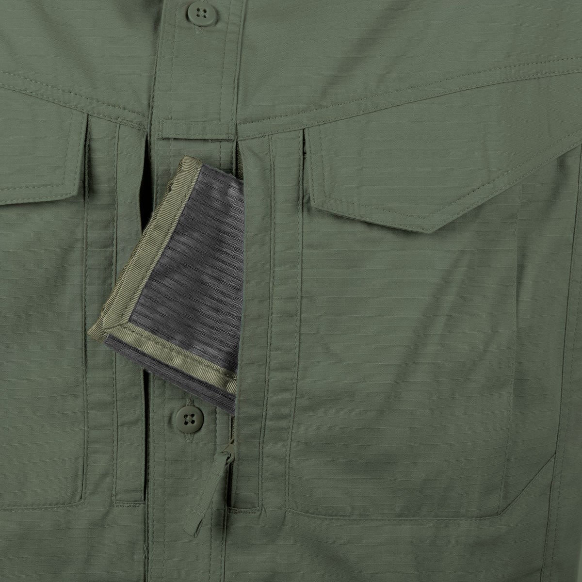 Helikon - Langarmhemd Defender Mk2 PolyCotton Ripstop - Olive Green