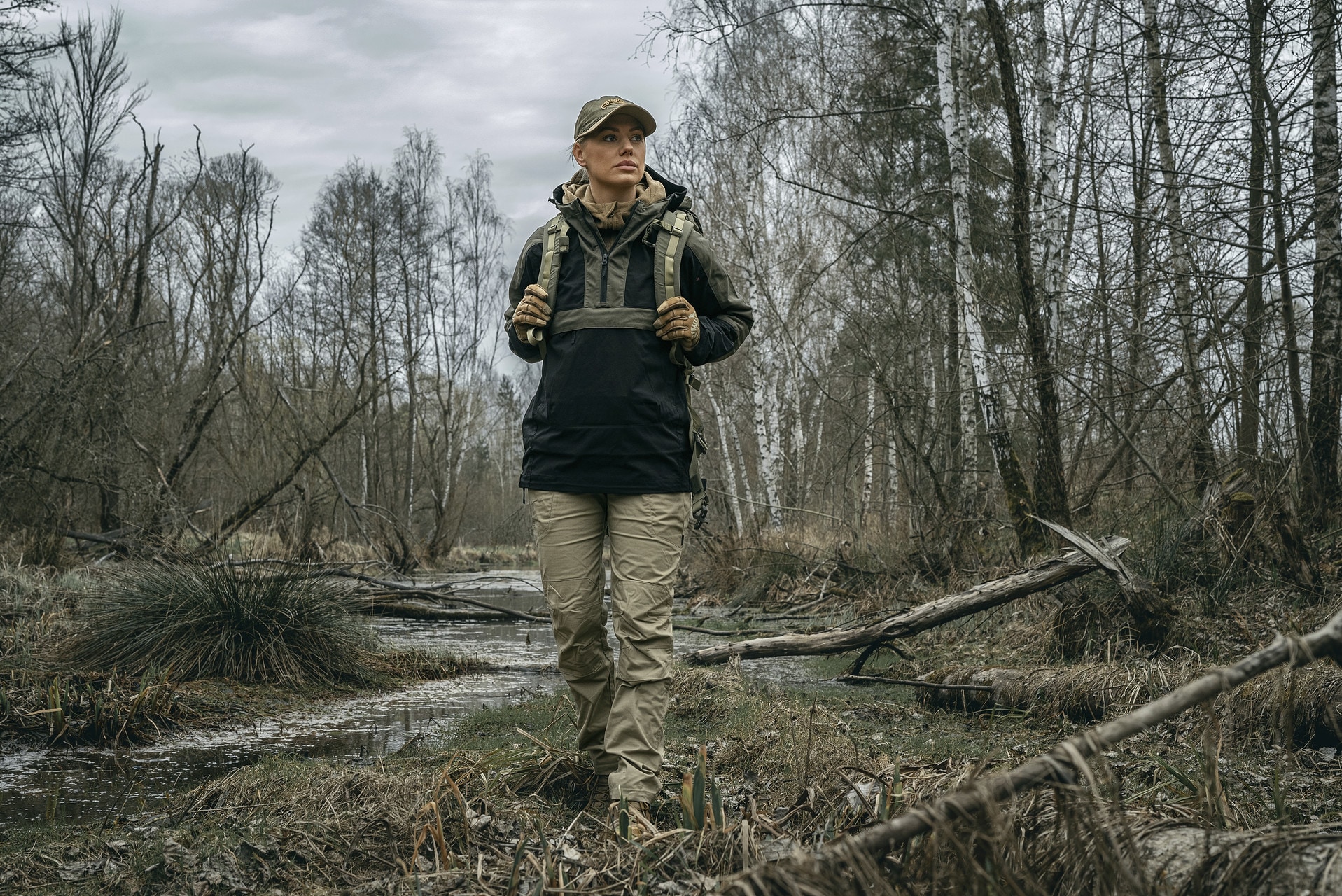 Helikon - Woodsman Anorak - Jacke - Black/Taiga Green