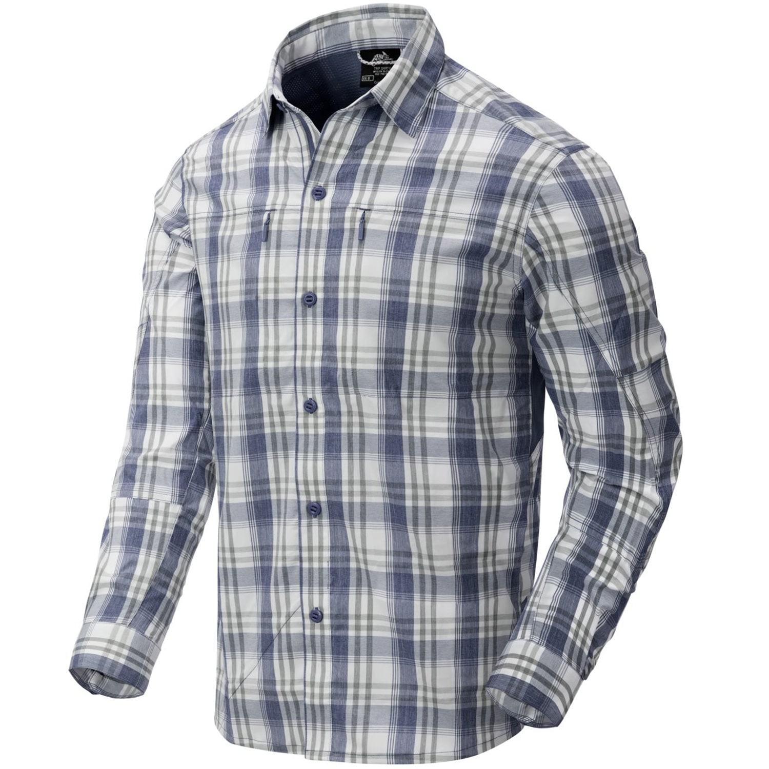 Helikon - Trip - Langarm-Hemd - Indigo Plaid